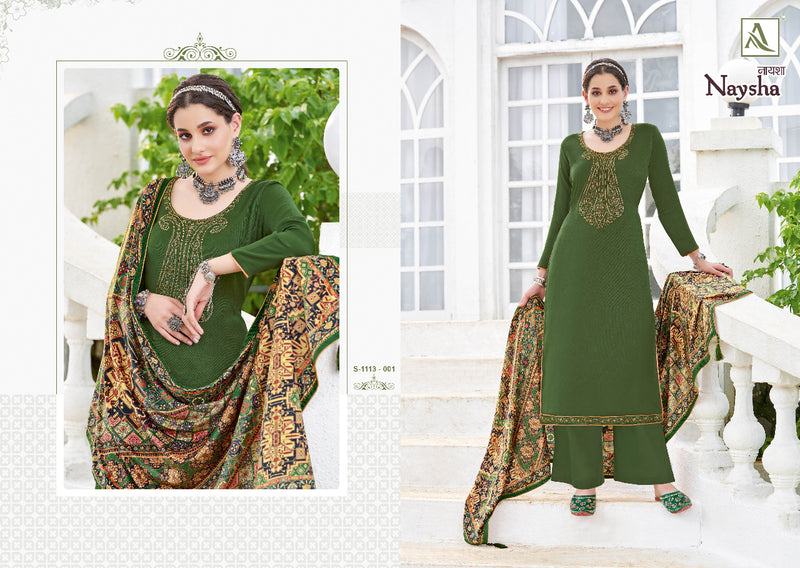 Alok Suit Naysha Pashmina With Heavy Embroidery Work Stylish Designer Attractive Look Salwar Kameez