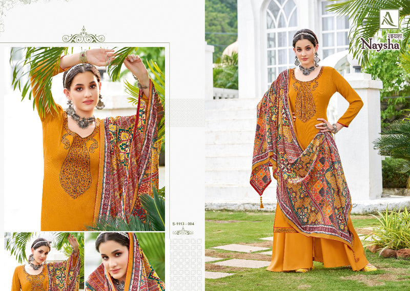 Alok Suit Naysha Pashmina With Heavy Embroidery Work Stylish Designer Attractive Look Salwar Kameez