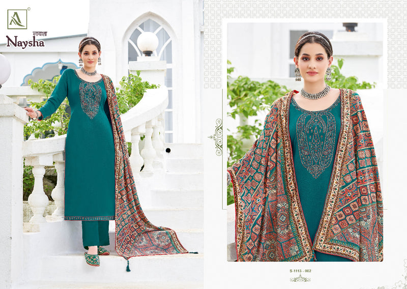 Alok Suit Naysha Pashmina With Heavy Embroidery Work Stylish Designer Attractive Look Salwar Kameez