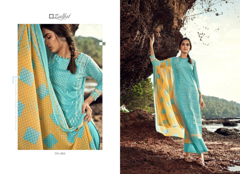 Zulfat Designer Suits Nazaara Cotton Festive Wear Salwar Suits