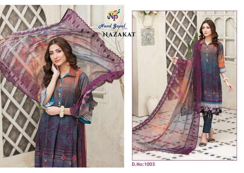 Nand Gopal Nazakat Pure Cotton Stylish Designer Pakistani Salwar Kameez