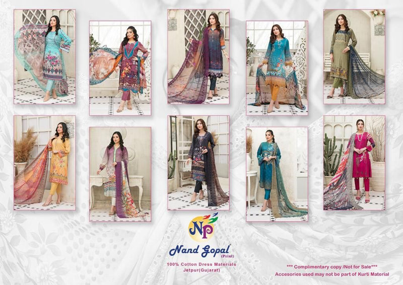 Nand Gopal Nazakat Pure Cotton Stylish Designer Pakistani Salwar Kameez