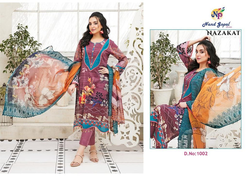 Nand Gopal Nazakat Pure Cotton Stylish Designer Pakistani Salwar Kameez