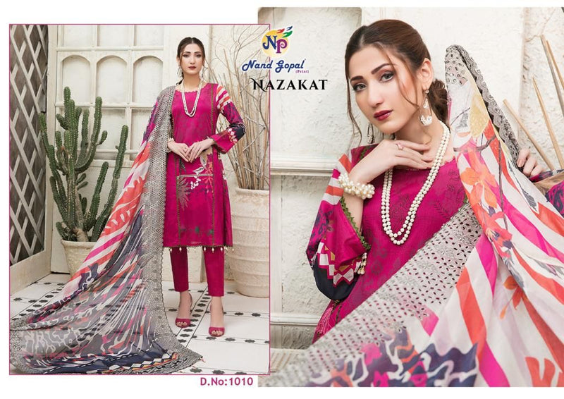 Nand Gopal Nazakat Pure Cotton Stylish Designer Pakistani Salwar Kameez