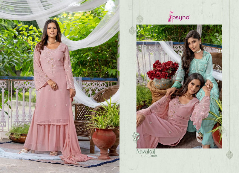 Psyna Nazakat Georgette With Beautiful Embroidery Work Stylish Designer Party Wear Kurti