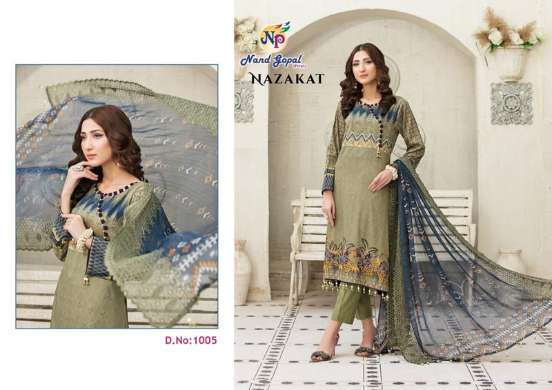 Nand Gopal Nazakat Pure Cotton Stylish Designer Pakistani Salwar Kameez