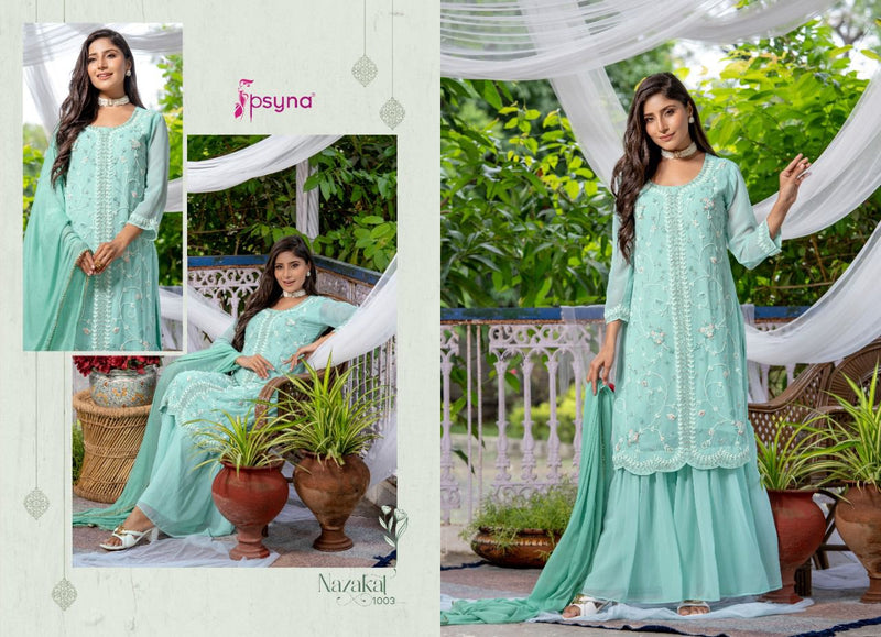 Psyna Nazakat Georgette With Beautiful Embroidery Work Stylish Designer Party Wear Kurti