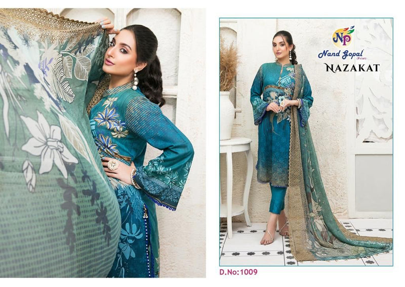 Nand Gopal Nazakat Pure Cotton Stylish Designer Pakistani Salwar Kameez