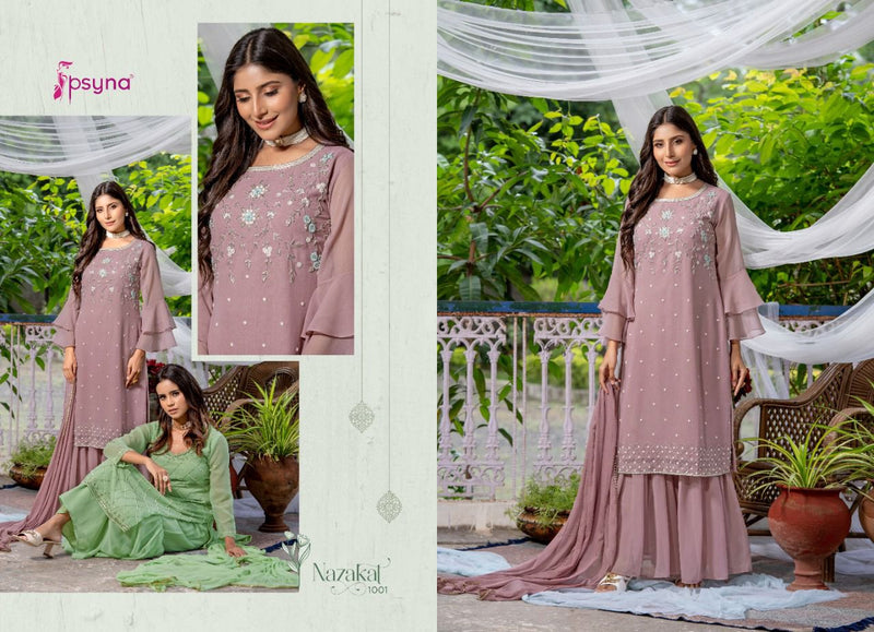Psyna Nazakat Georgette With Beautiful Embroidery Work Stylish Designer Party Wear Kurti