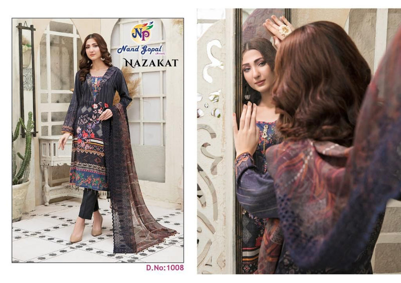 Nand Gopal Nazakat Pure Cotton Stylish Designer Pakistani Salwar Kameez