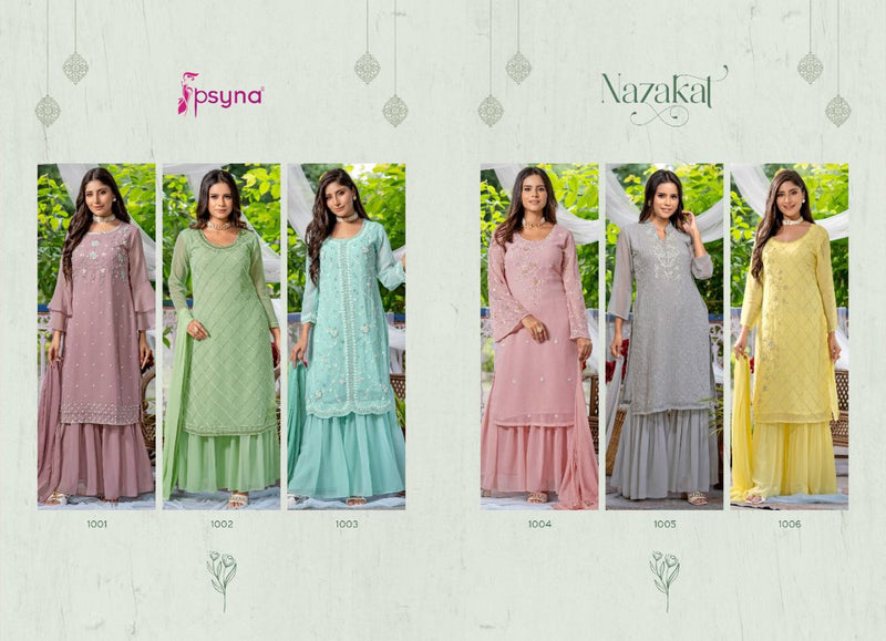 Psyna Nazakat Georgette With Beautiful Embroidery Work Stylish Designer Party Wear Kurti