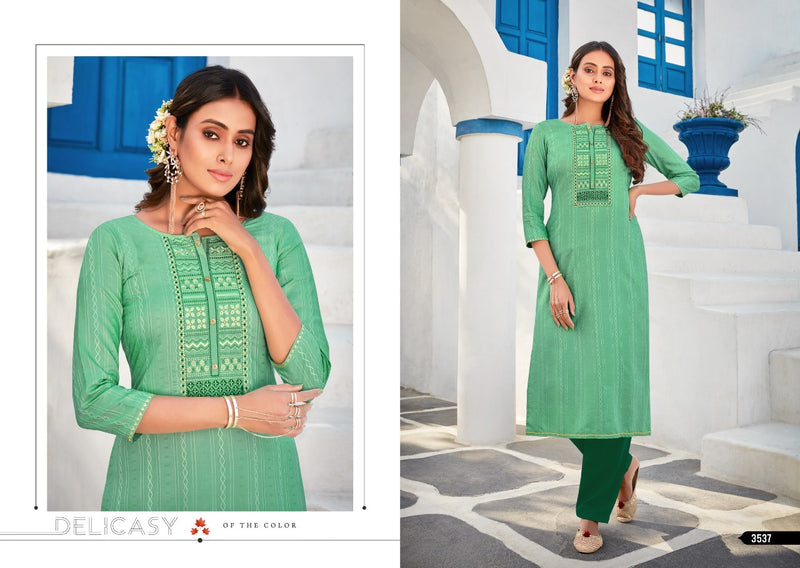 Rangoon Nazar Cotton Lining Fancy Casual Wear Kurtis