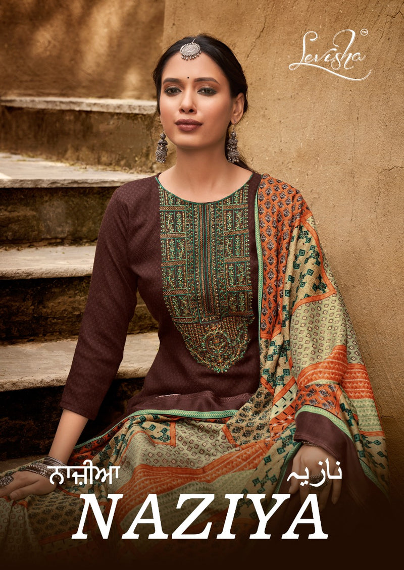 Levisha Naziya Pashmina With Fancy Embroidery Work Stylish Designer Casual Wear Salwar Kameez