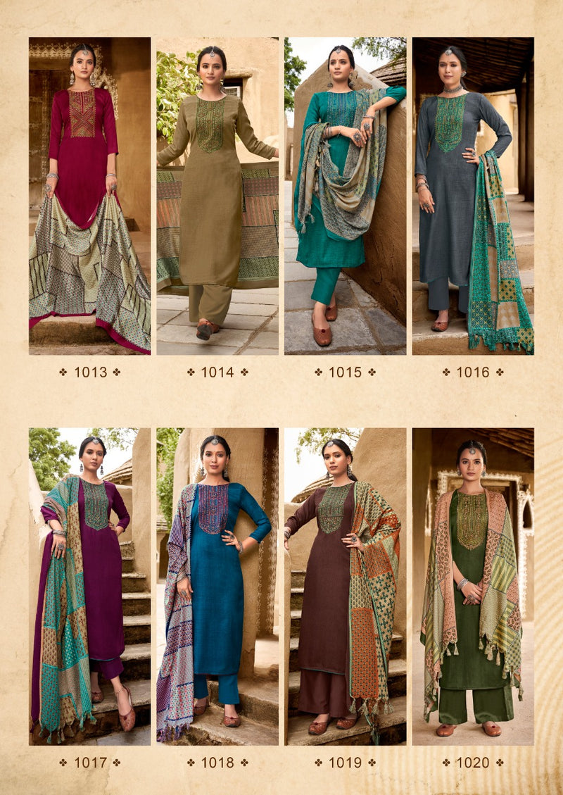 Levisha Naziya Pashmina With Fancy Embroidery Work Stylish Designer Casual Wear Salwar Kameez