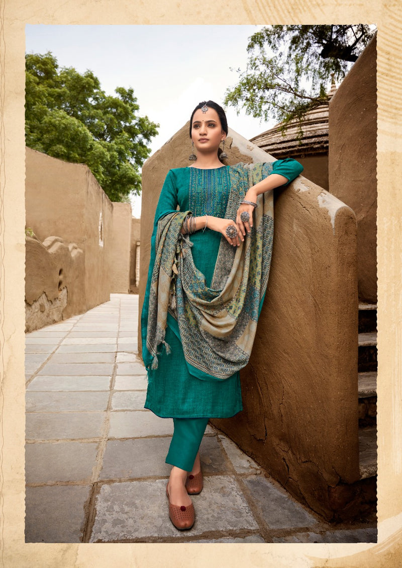 Levisha Naziya Pashmina With Fancy Embroidery Work Stylish Designer Casual Wear Salwar Kameez