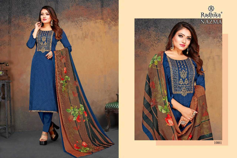 Radhika Fashion Azara Nazma Jam Cotton Embroidered Designer Party Wear Salwar Kameez