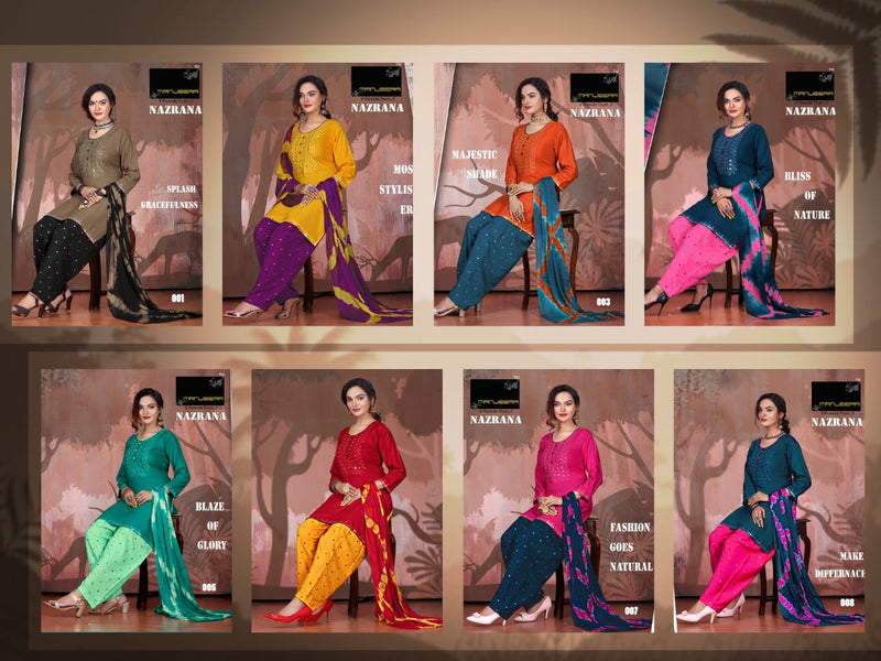 Manjeera Fashion Dno 01 To 08 Rayon Stylish Designer Party Wear Kurti