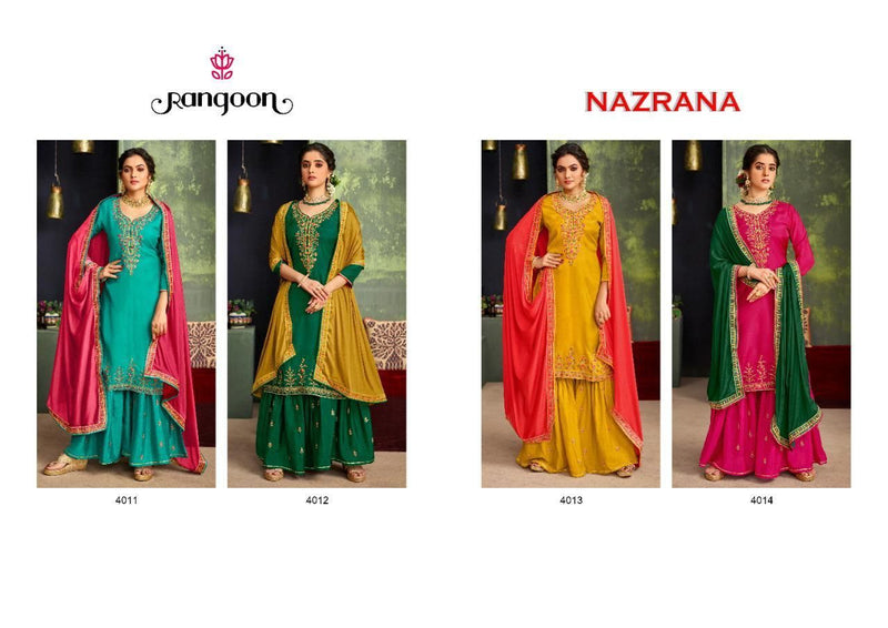 Rangoon Nazrana Silk With Embroidery Work Stylish Designer Festive Wear Casual Wear Kurti