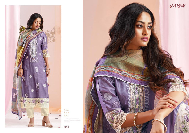 Jay Vijay Dno 7061 To 7070 Moga Silk With Embroidery Work Stylish Designer Party Wear Salwar Suit