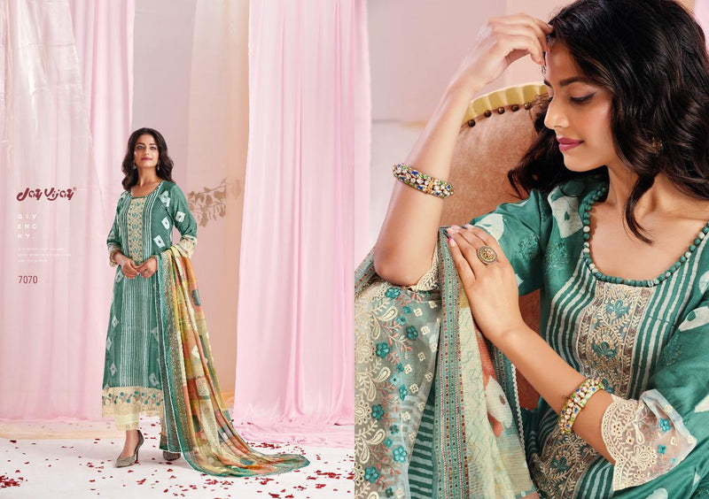 Jay Vijay Dno 7061 To 7070 Moga Silk With Embroidery Work Stylish Designer Party Wear Salwar Suit