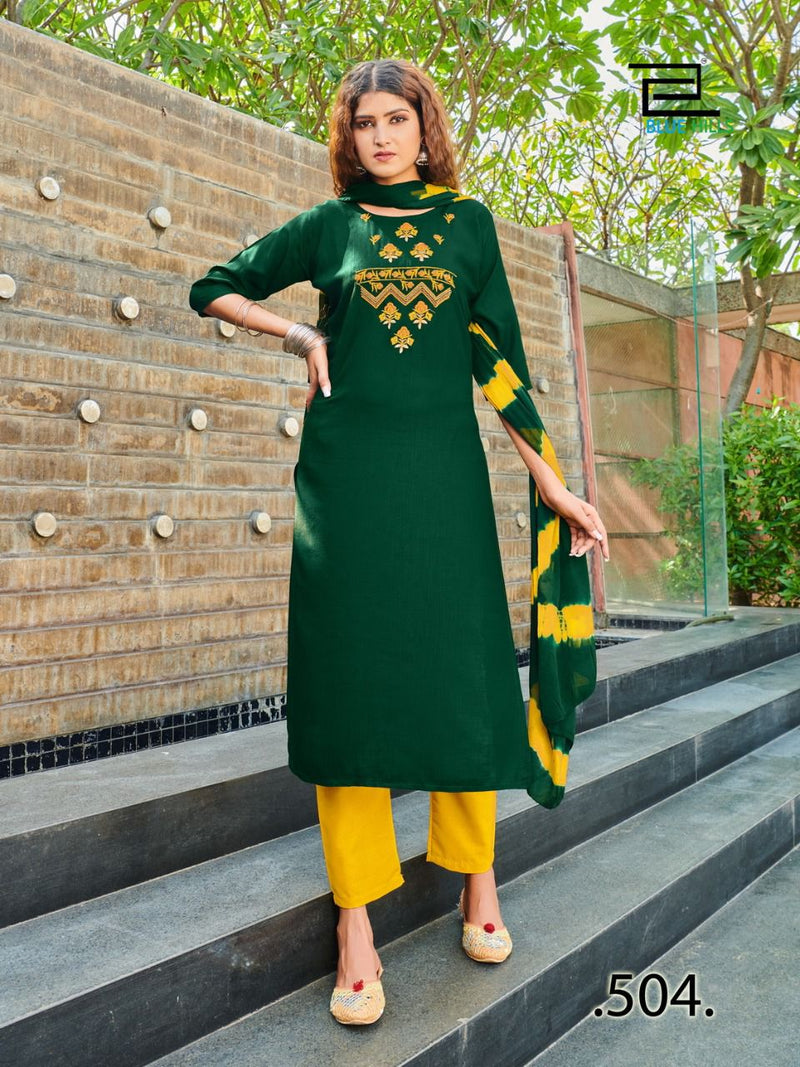 Blue Hills New Generation Vol 3 Fancy Festive Wear Kurtis With Dupatta & Bottom