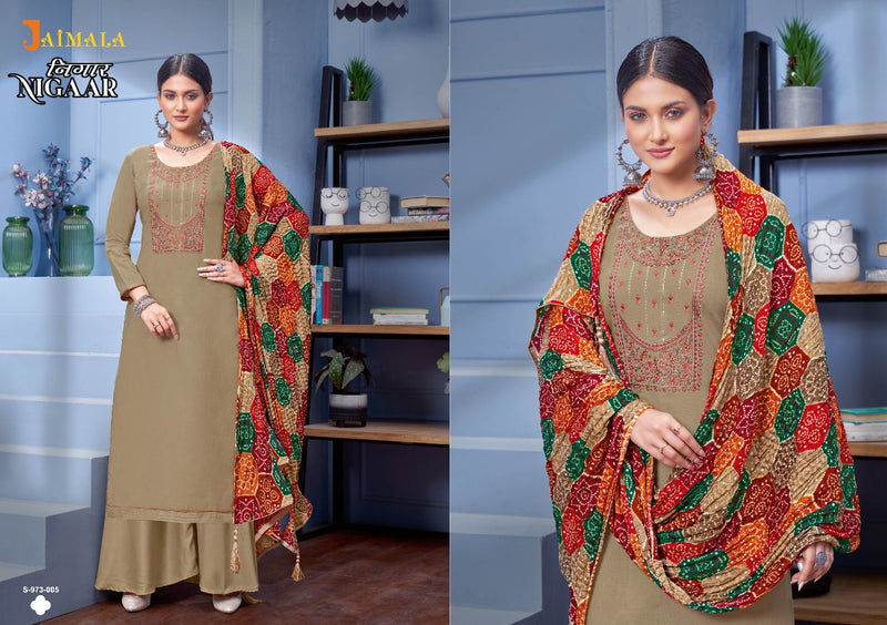 Alok Suits Jaimala Nigaar Rayon Slub Designer Embroidered Party Wear Salwar Suits