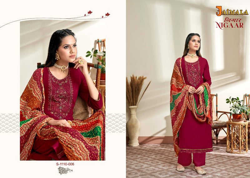 Alok Suit Nigaar Rayon With Heavy Embroidery Work Stylish Designer Casual Wear Salwar Kameez