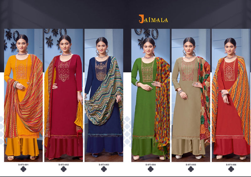 Alok Suits Jaimala Nigaar Rayon Slub Designer Embroidered Party Wear Salwar Suits