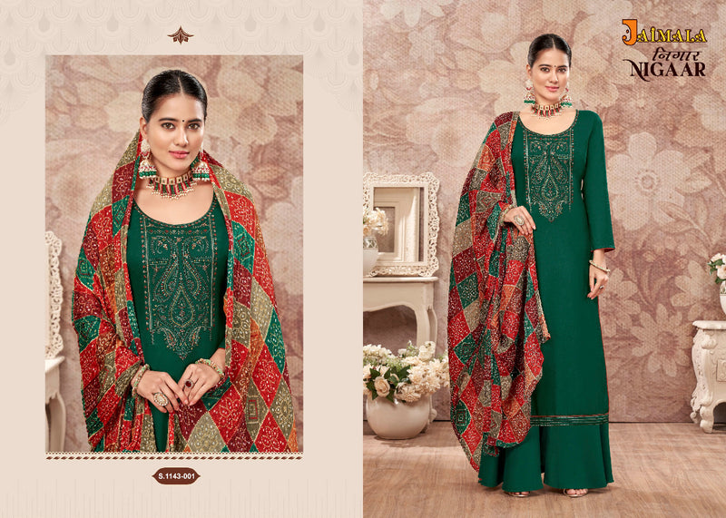 Alok Suit Nigaar Vol 4 Rayon With Heavy Fancy Work Stylish Designer Casual Look Salwar Suit