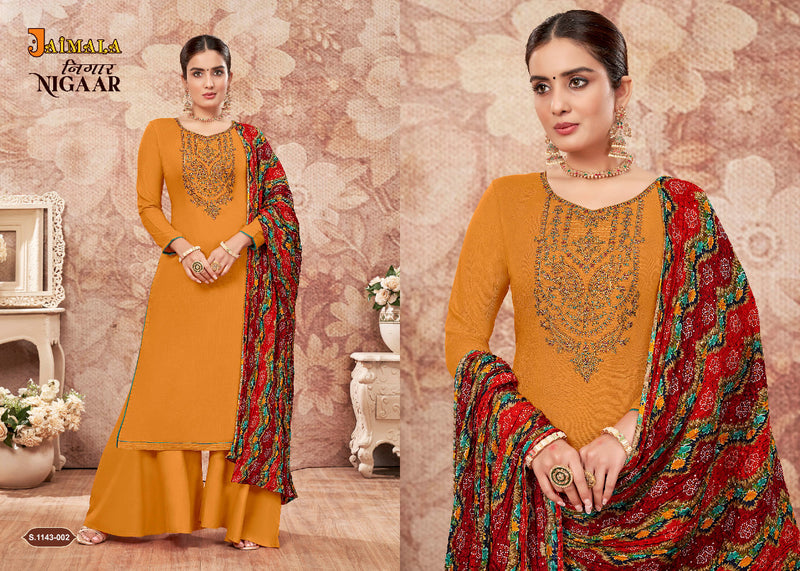 Alok Suit Nigaar Vol 4 Rayon With Heavy Fancy Work Stylish Designer Casual Look Salwar Suit
