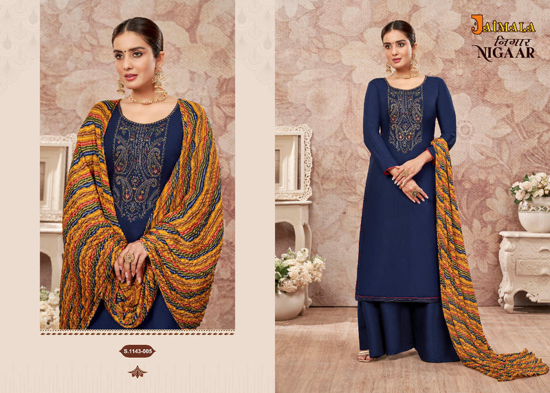 Alok Suit Nigaar Vol 4 Rayon With Heavy Fancy Work Stylish Designer Casual Look Salwar Suit
