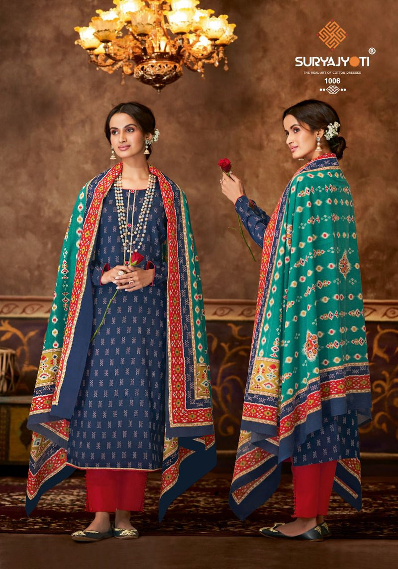 Suryajyoti Niharika Vol 1 Jam Satin Designer Embroidered Party Wear Salwar Suits