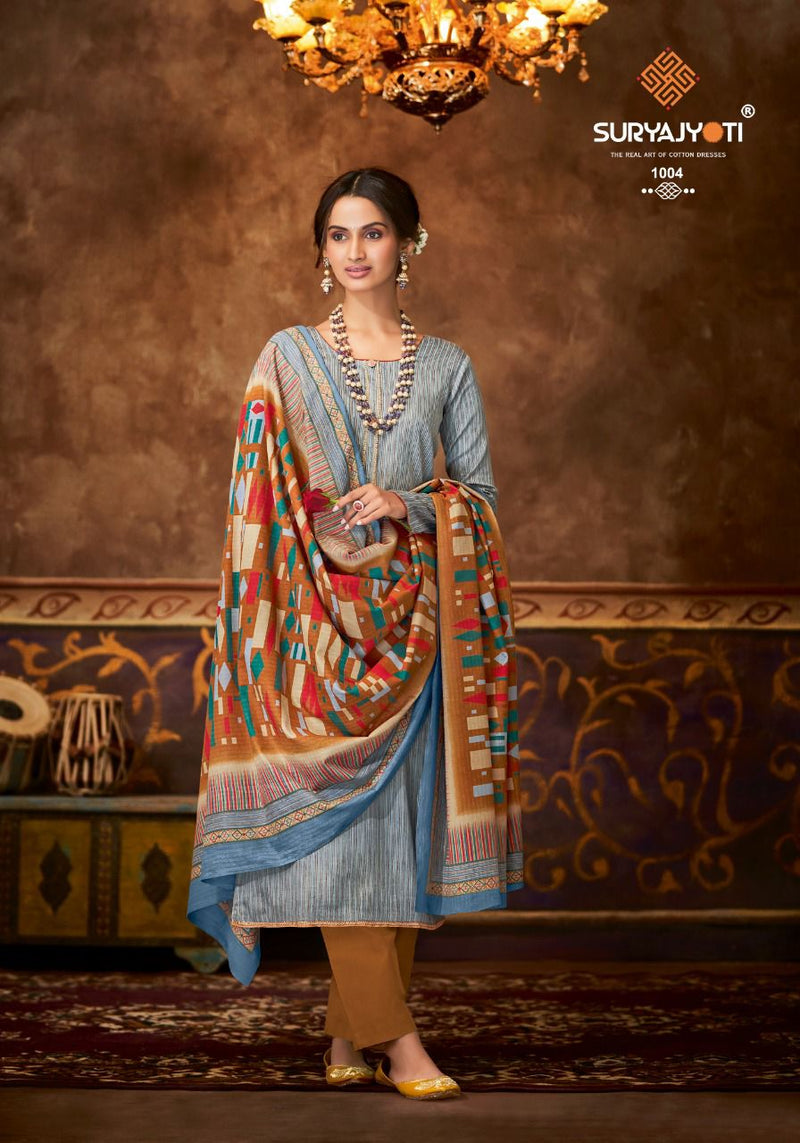 Suryajyoti Niharika Vol 1 Jam Satin Designer Embroidered Party Wear Salwar Suits