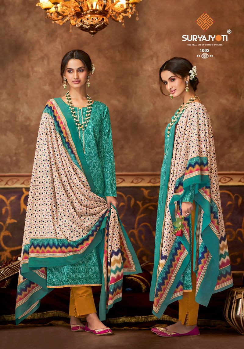 Suryajyoti Niharika Vol 1 Jam Satin Designer Embroidered Party Wear Salwar Suits