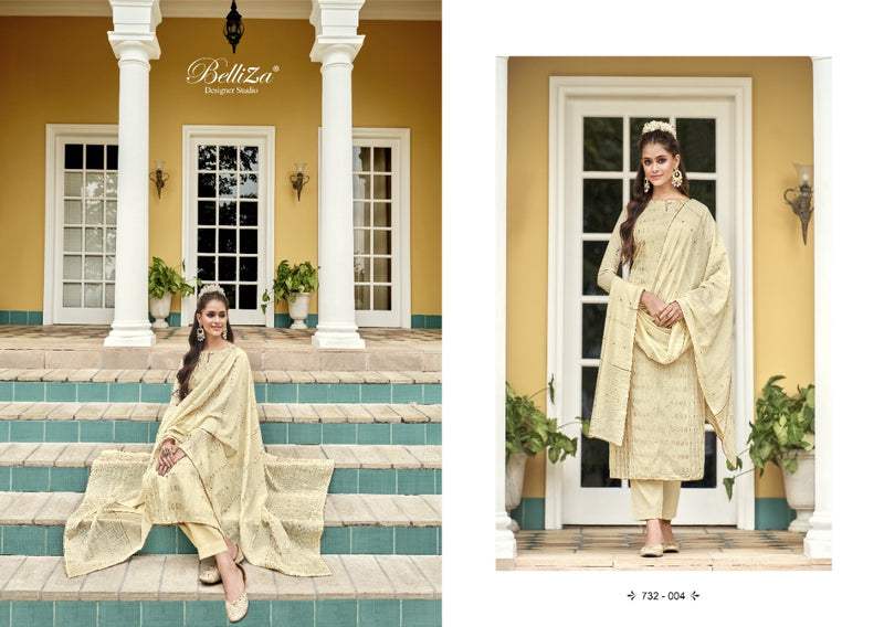 Belliza Nimrat Silk Jacquard With Fancy Work Stylish Designer Beautiful Festive Wear Salwar Kameez