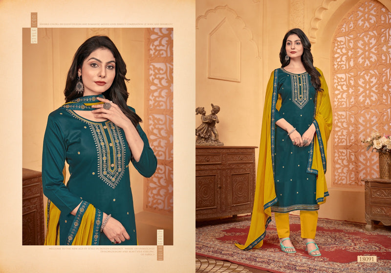 Panch Ratna Nimrit Jam Silk Sequence Work Designer Fancy Wear Salwar Kameez