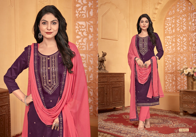 Panch Ratna Nimrit Jam Silk Sequence Work Designer Fancy Wear Salwar Kameez