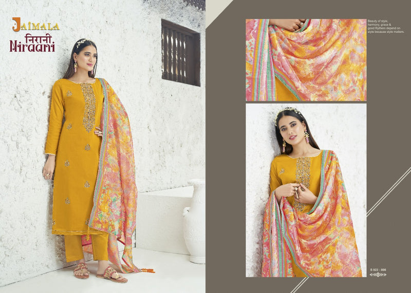 Alok Suits Jaimala Niraani Jam Cotton Embroidered Jam Cotton Party Wear Salwar Kameez
