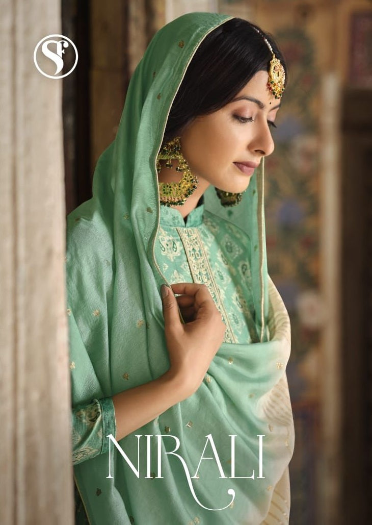 Sweety Fashion Nirali Fancy Foil Printed With Heavy Embroidery Work Stylish Designer Casual Wear Salwar Kameez