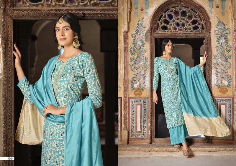 Sweety Fashion Nirali Fancy Foil Printed With Heavy Embroidery Work Stylish Designer Casual Wear Salwar Kameez
