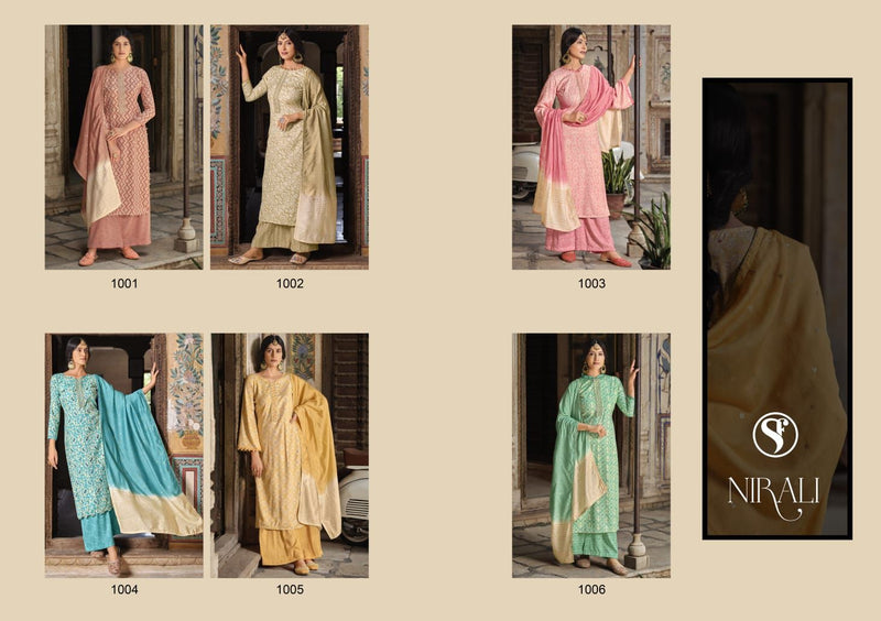 Sweety Fashion Nirali Fancy Foil Printed With Heavy Embroidery Work Stylish Designer Casual Wear Salwar Kameez
