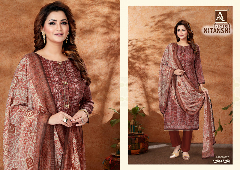 Alok Suits Nitanshi Pure Jam Designer Digital Print Fancy Designer Wear Salwar Kameez