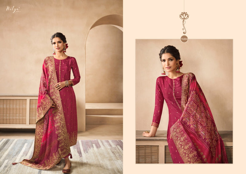Lt Nitya Vol 176 Dola Jacquard Heavy Designer Wedding Wear Salwar Suits