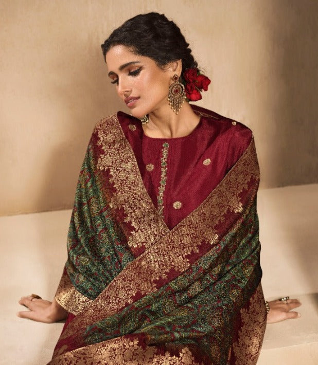 Lt Nitya Vol 176 Dola Jacquard Heavy Designer Wedding Wear Salwar Suits