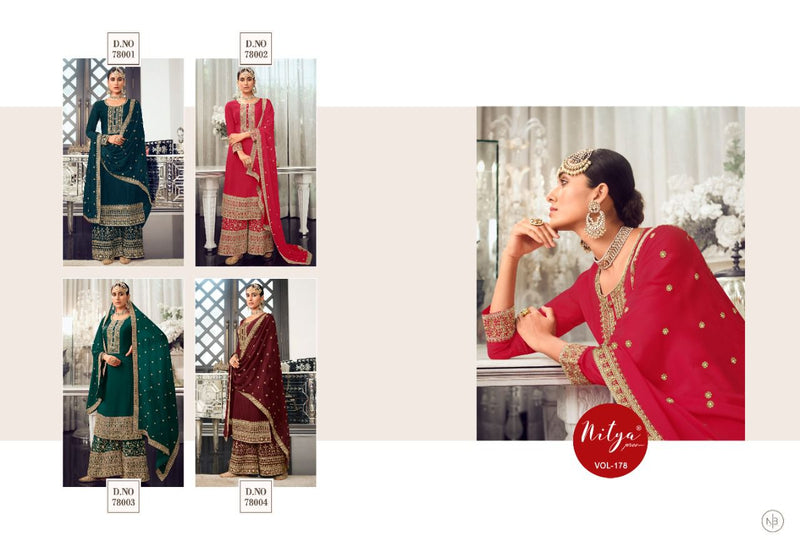 Lt Nitya Vol 178 Fancy Designer Embroidered Wedding Wear Salwar Kameez