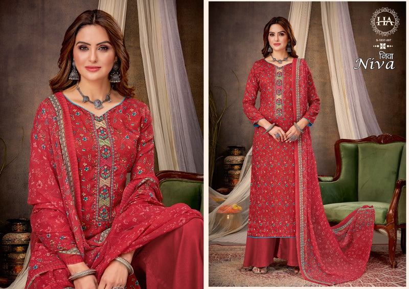 Harshit Fashion Niva Lawn Cotton With Printed Work Stylish Designer Fancy Salwar Kameez