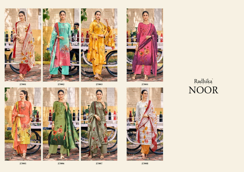 Radhika Fashion Noor Jam Cotton With Heavy Embroidery Work Stylish Designer Casual Look Salwar Kameez