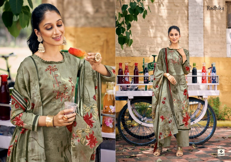 Radhika Fashion Noor Jam Cotton With Heavy Embroidery Work Stylish Designer Casual Look Salwar Kameez