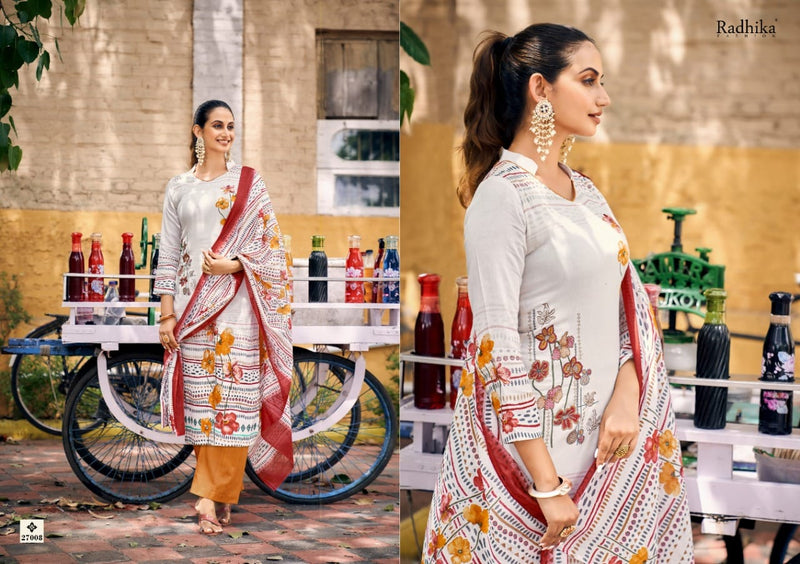 Radhika Fashion Noor Jam Cotton With Heavy Embroidery Work Stylish Designer Casual Look Salwar Kameez