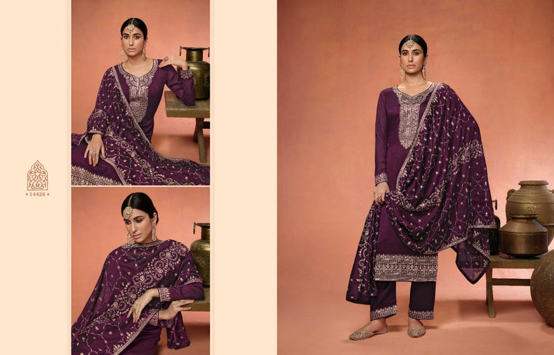 Zisa Noor Silk Georgette Embroidery Sequence Work Fancy Designer Partywear Salwar Kameez